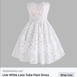 White strapless dress